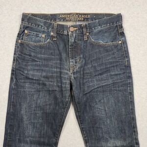 American Eagle Jeans 31x32 (Actual 32x30) Blue Original Straight Dark Whiskers